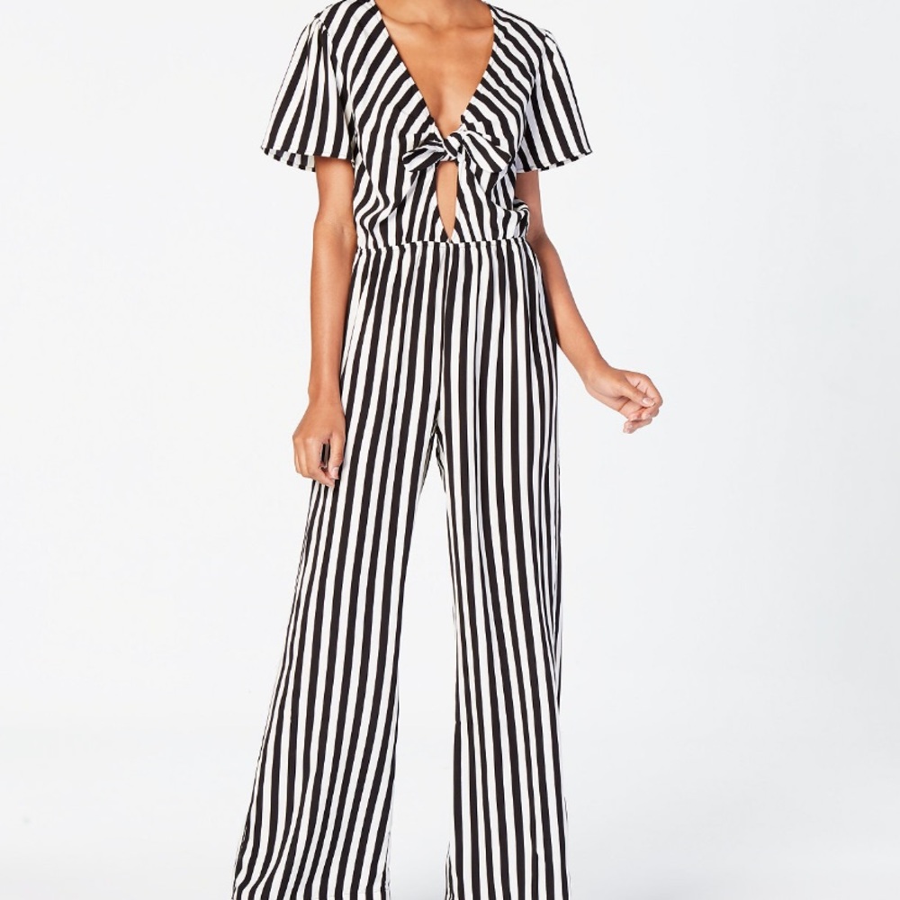 Material Girl Juniors Front Tie Jumpsuit